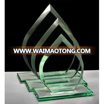 MH-JB0161  personalized engraving Crystal  award green  trophy with base