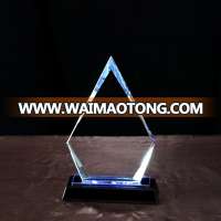 MH-LMY077   glazed  crystal trophy  with base