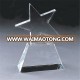 high quality crystal glass plaque/block, blank crystal star cubes with base